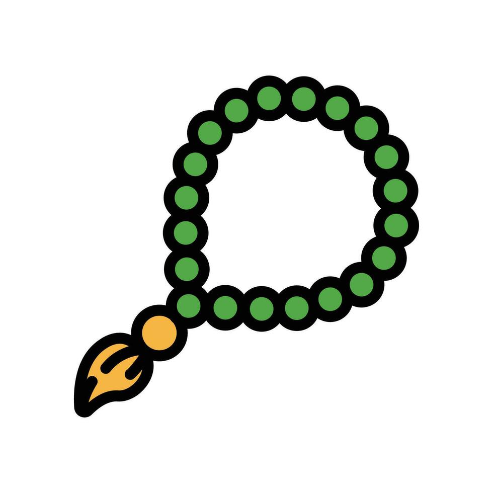 Tasbeh, Muslim tasbih zum verherrlichen, zikir und Dua, islamisch Rosenkranz Perlen. Gebet Seile, Ramadan Ausrüstung. Gebet Perlen, Tasbih, Ramadan Symbol. Vektor Illustration. Design auf Weiß Hintergrund. eps 10