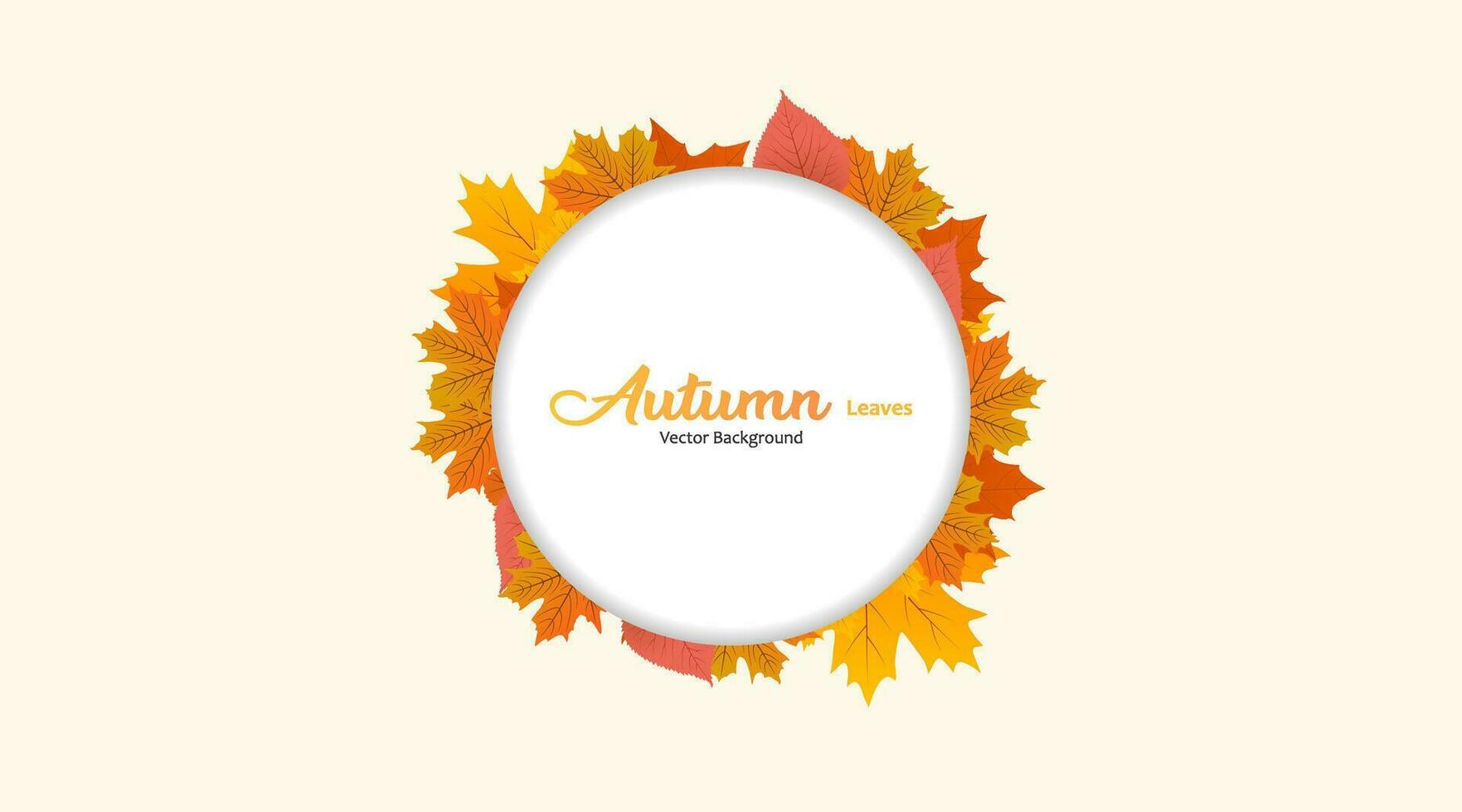 Vektorhintergrund mit roten, orangen, braunen und gelben fallenden Herbstblättern vektor