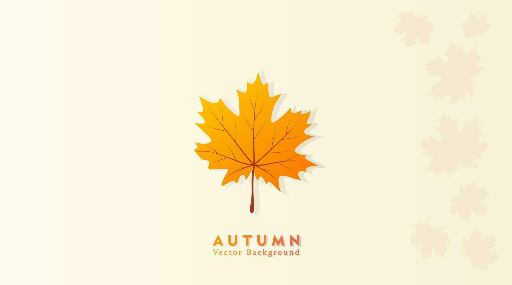 vektor bakgrund med röd, orange, brun och gul faller höst löv