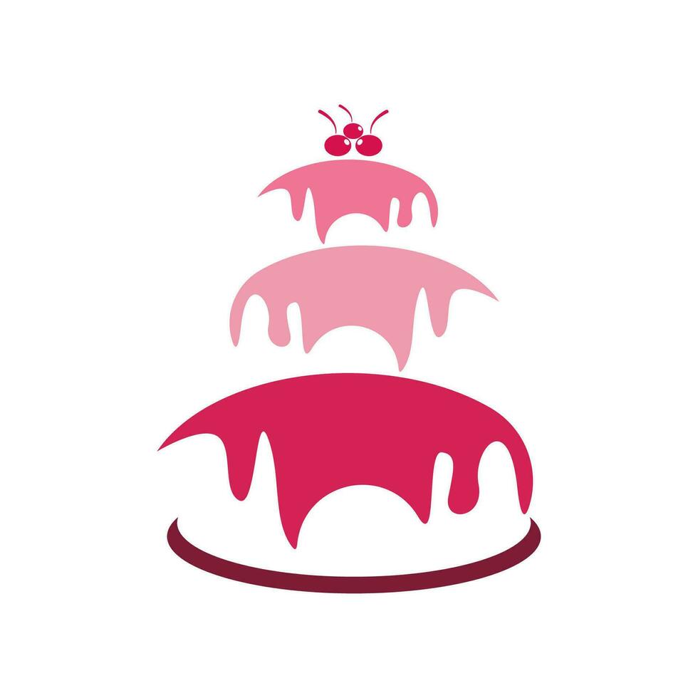 Süss Kuchen Vorlage Logo Design Vektor Illustration