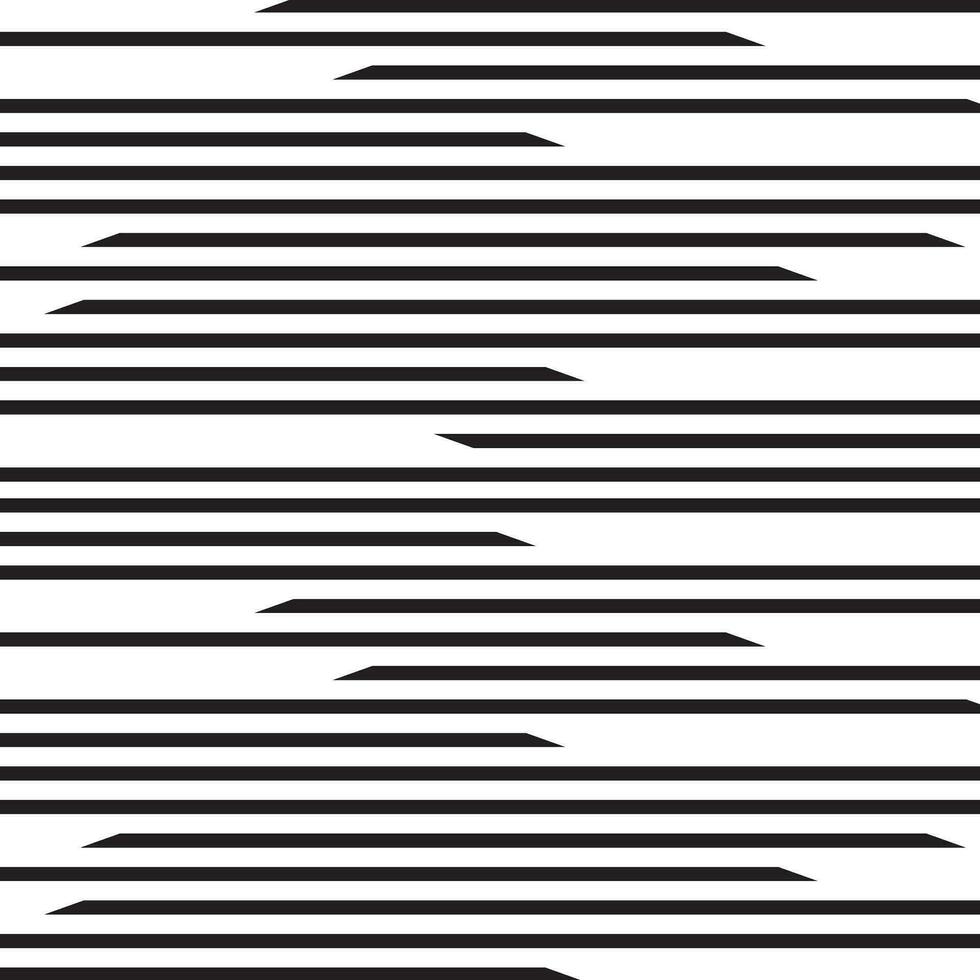einfach abstrakt schwarz Farbe Nahtlos Welle horozontal Hälfte Linie Muster vektor