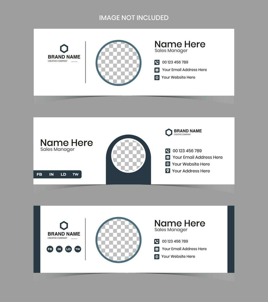 E-Mail-Signaturvorlagendesign für Unternehmen vektor
