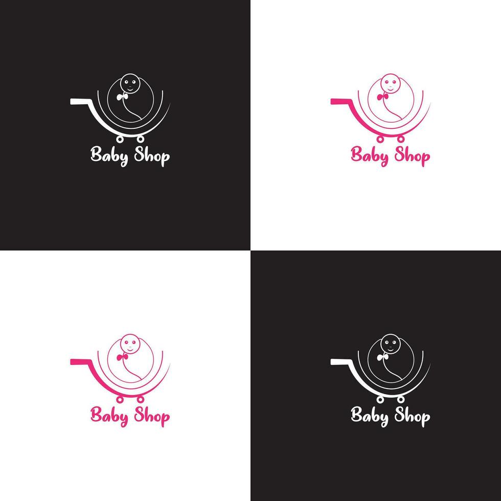 Baby Geschäft modern minimal Logo Design Vektor Vorlage.