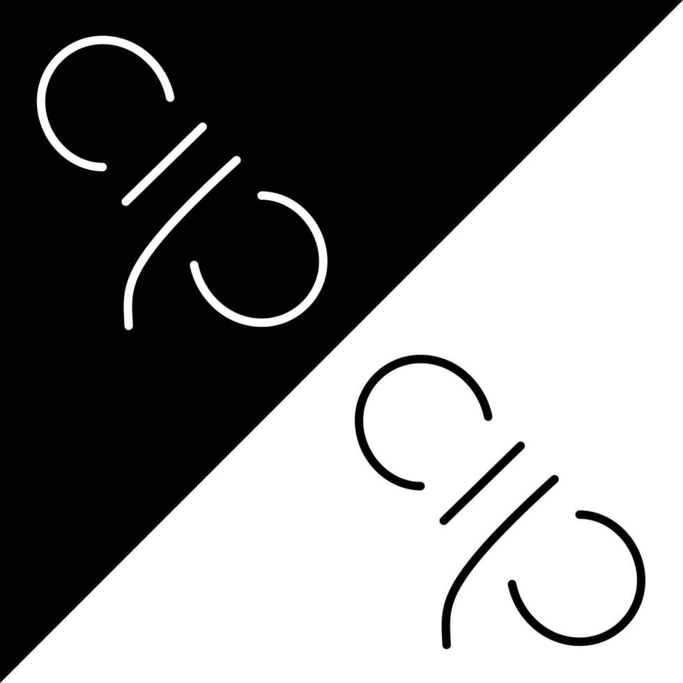 Seil Vektor Symbol, Gliederung Stil Symbol, von Abenteuer Symbole Sammlung, isoliert auf schwarz und Weiß Hintergrund.