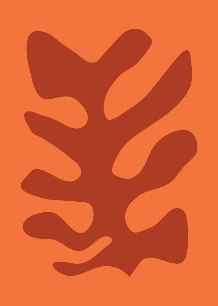 modern modisch matisse minimal Stil. abstrakt groovig Blumen- Plakate. zeitgenössisch botanisch Hintergrund, modern drucken Blumen- Element vektor