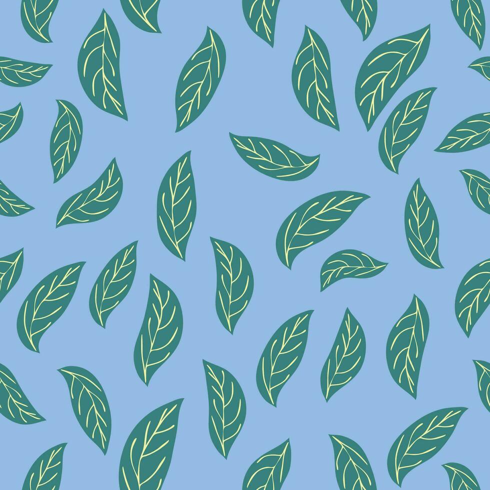 gedeihen Natur Sommer- Garten texturiert Hintergrund. Blumen- nahtlos Muster. Ast mit Blätter Zier Textur vektor