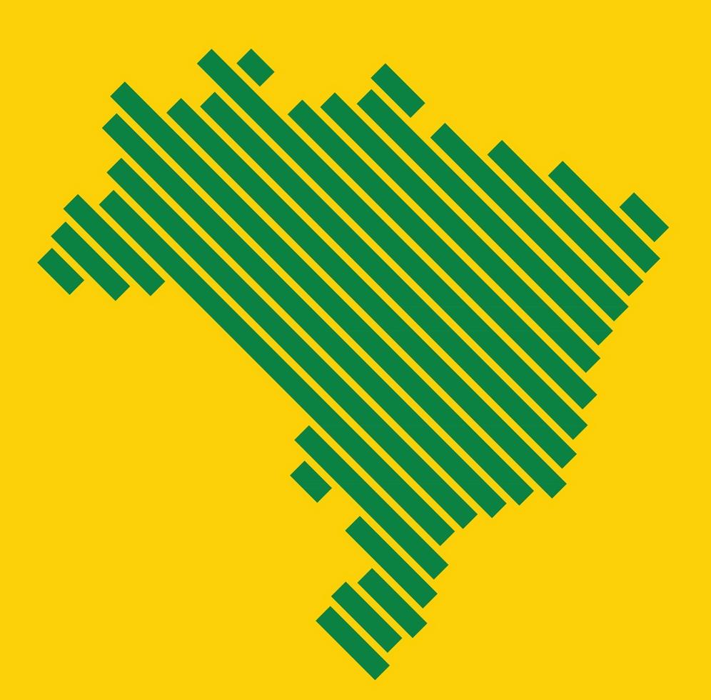 enkelhet modern abstrakt geometri Brasilien karta. vektor illustration.