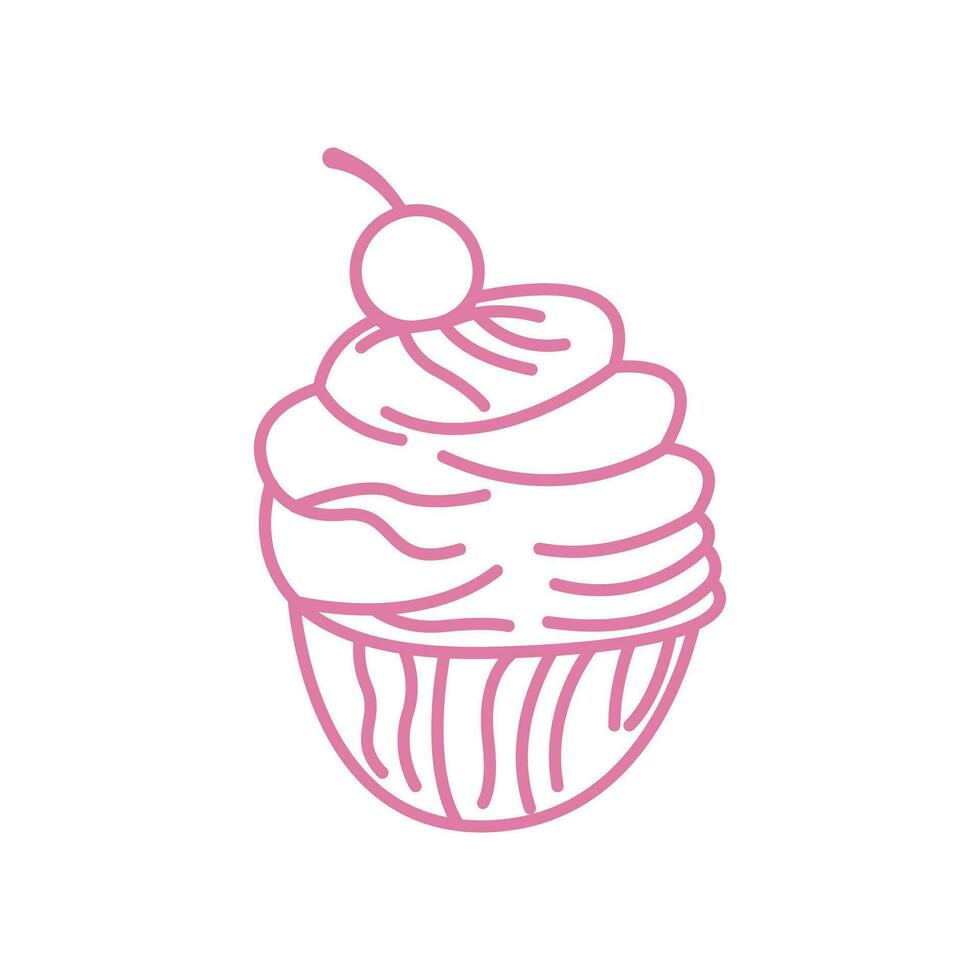 Süss Kuchen Vorlage Logo Design Vektor Illustration