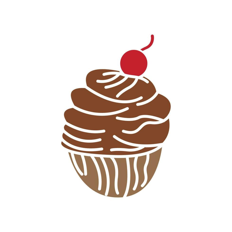 Süss Kuchen Vorlage Logo Design Vektor Illustration