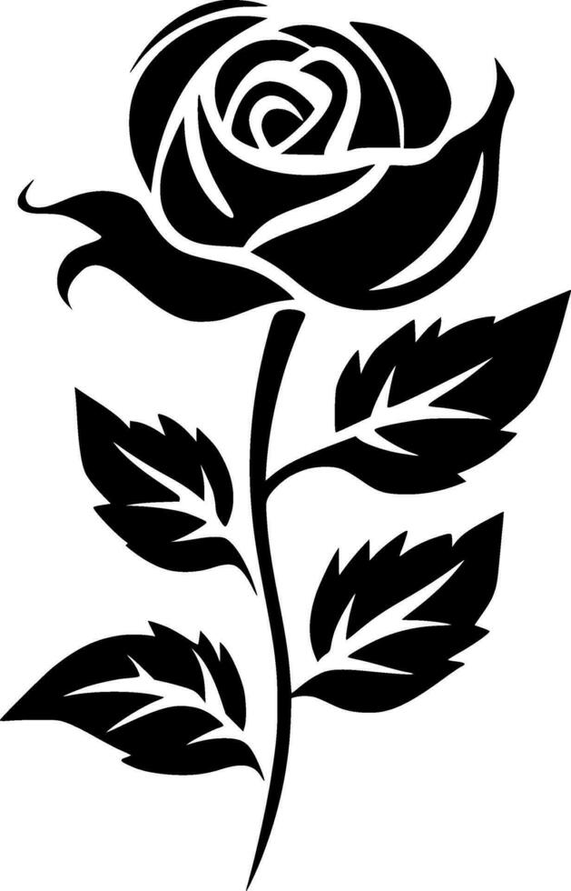 blomma - minimalistisk och platt logotyp - vektor illustration