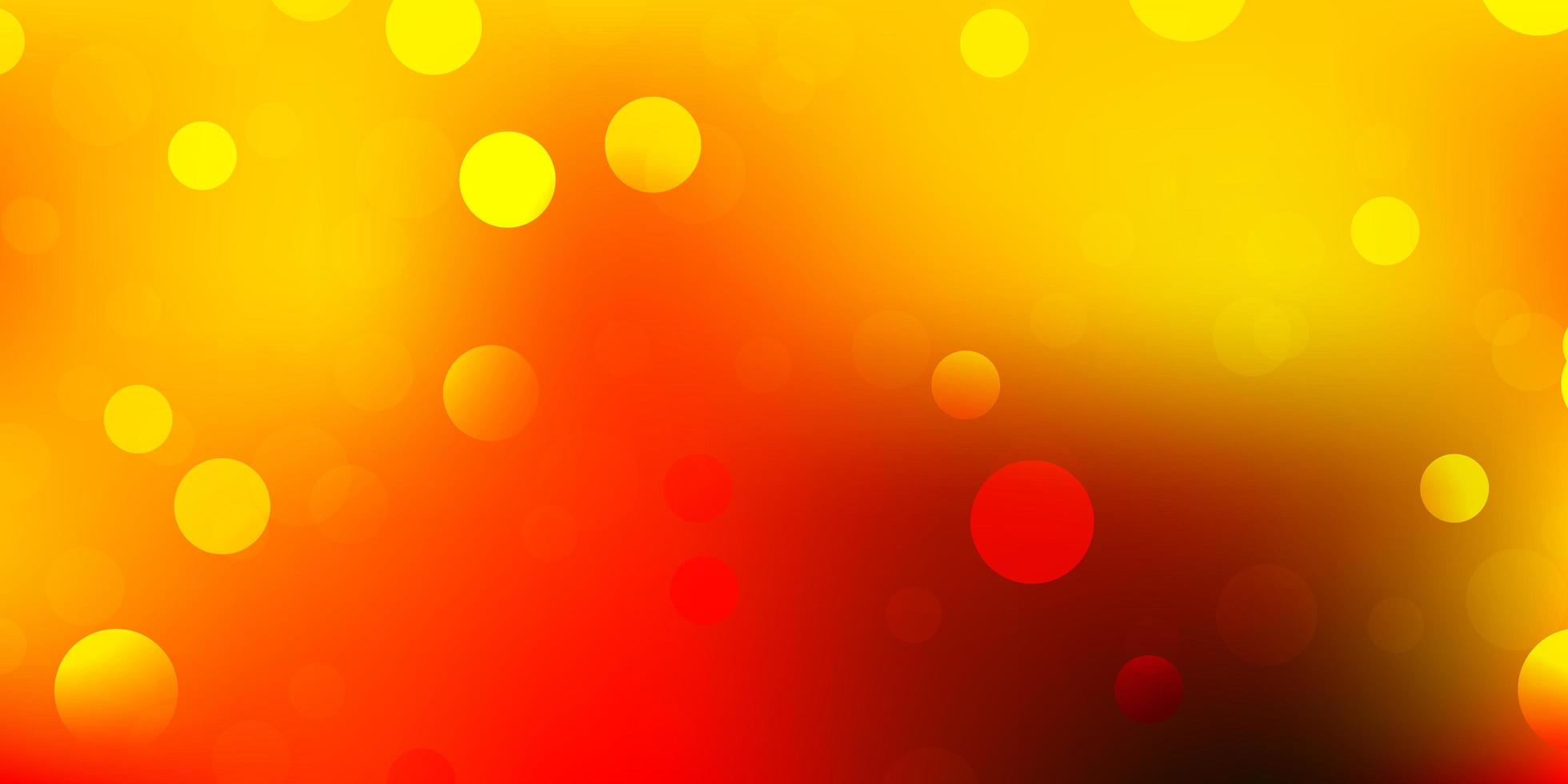 ljusröd, gul vektorbakgrund med slumpmässiga former. vektor