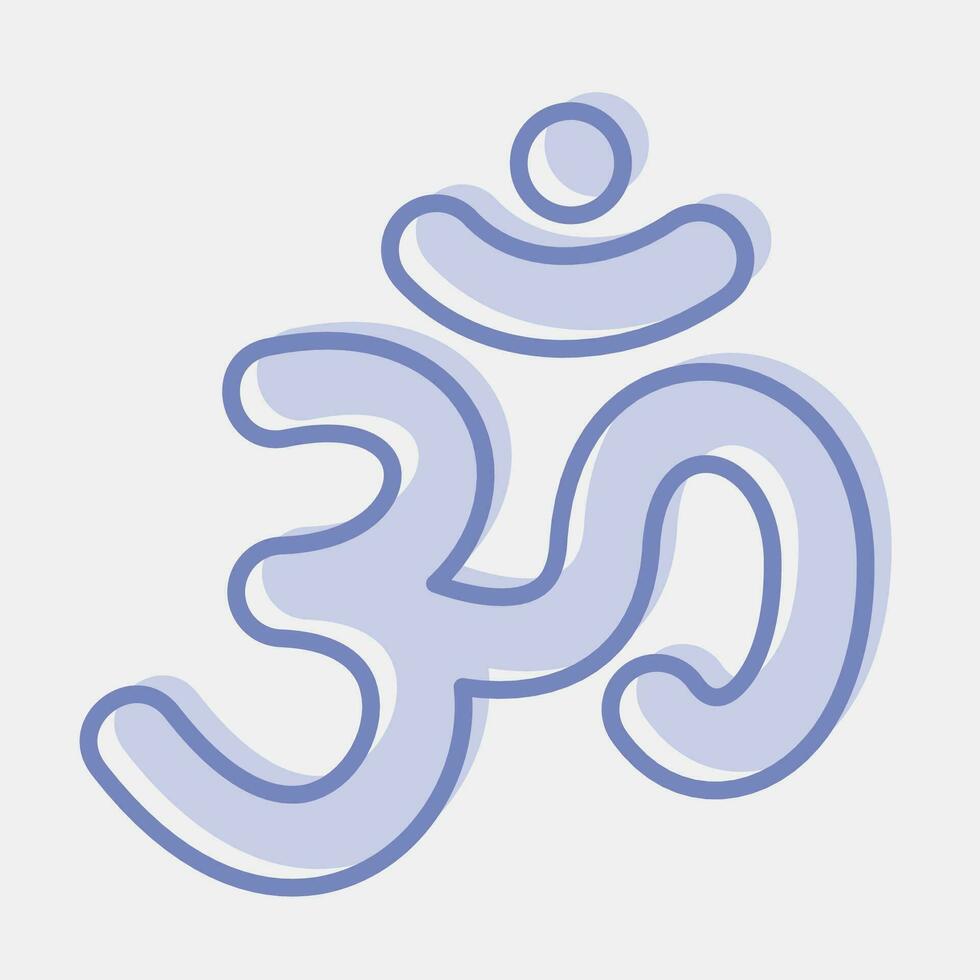 Symbol Hindu. Diwali Feier Elemente. Symbole im zwei Ton Stil. gut zum Drucke, Poster, Logo, Dekoration, Infografiken, usw. vektor