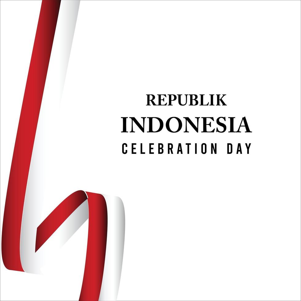 17 augusti. indonesien glad självständighetsdag anda av frihetsvektor vektor