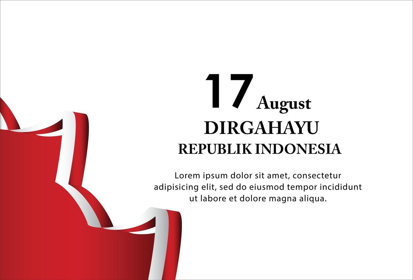 17 augusti. indonesien glad självständighetsdag anda av frihetsvektor vektor