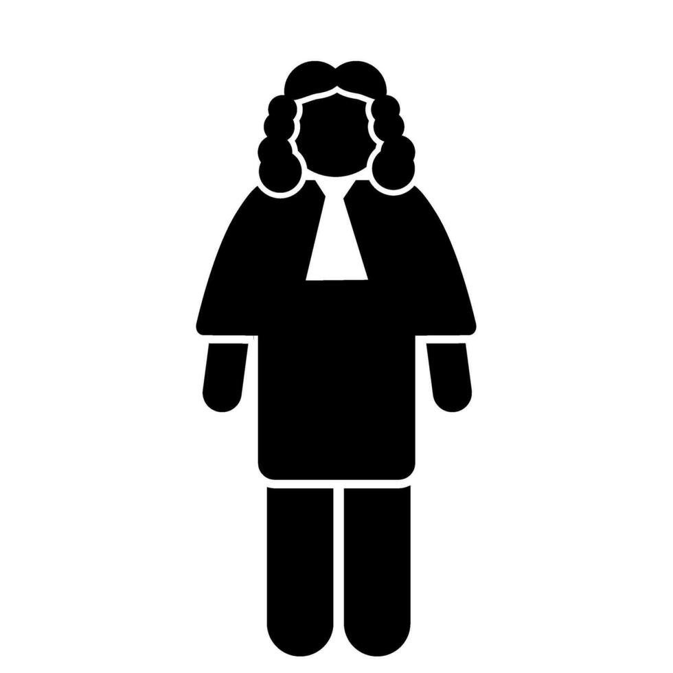 pinne figur och stickman vektor silhuett illustration, domare, advokat