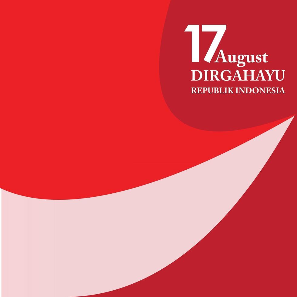 17 augusti. indonesien glad självständighetsdag anda av frihetsvektor vektor