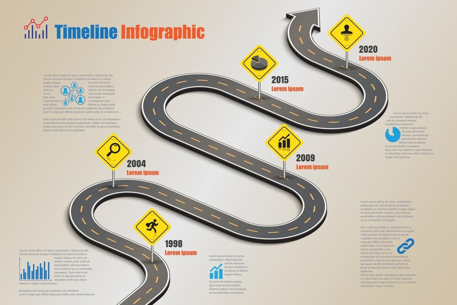 affärsplan tidslinje infographic mall vektorillustration vektor