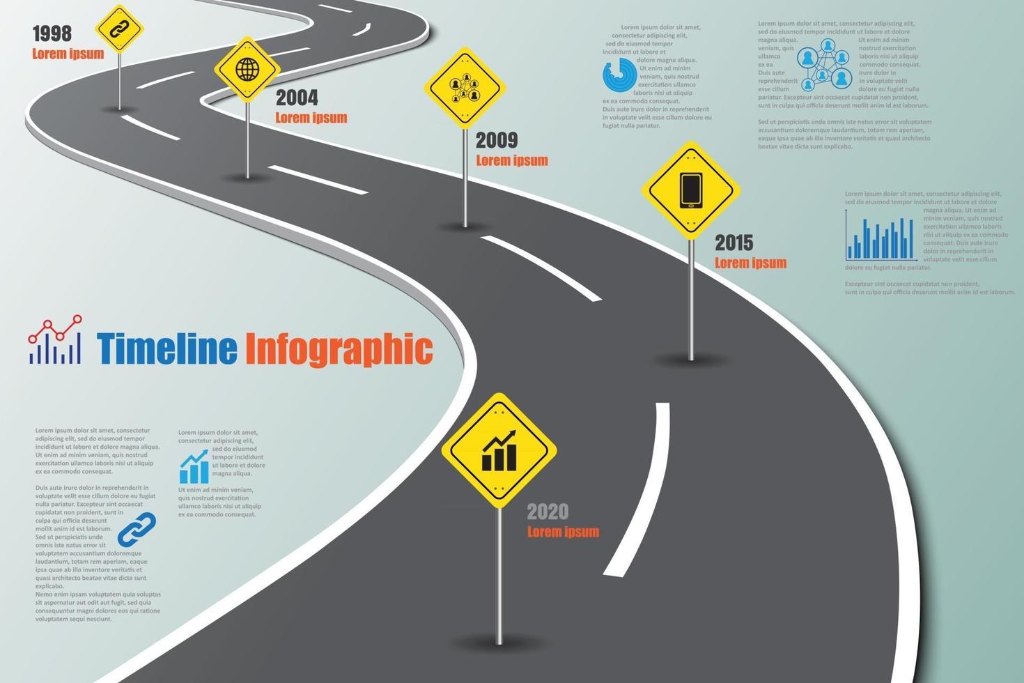 affärsplan tidslinje infographic mall vektorillustration vektor