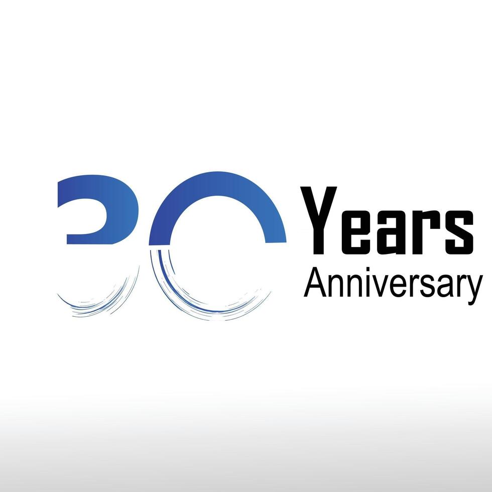30-jähriges Jubiläum Logo-Vektor vektor