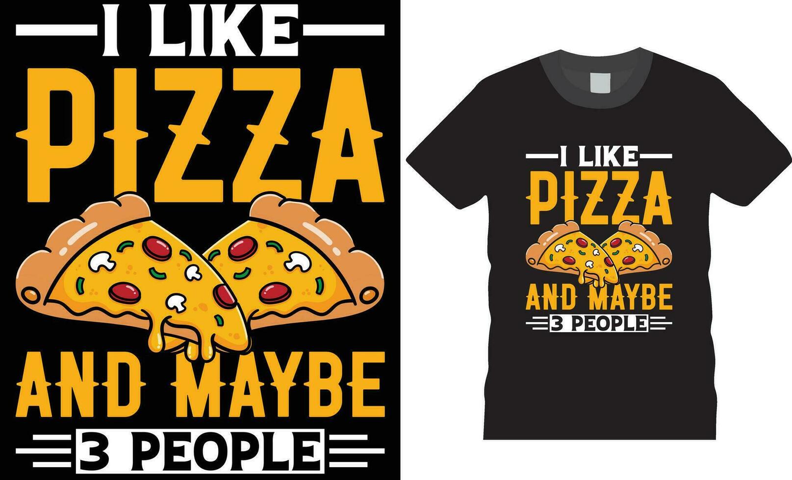 pizza t skjorta design. pizza vektor