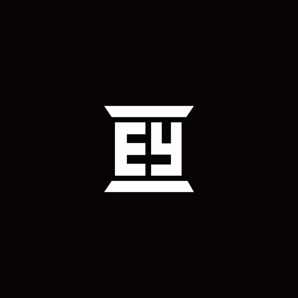 ey-logotypmonogram med pelarmönster vektor