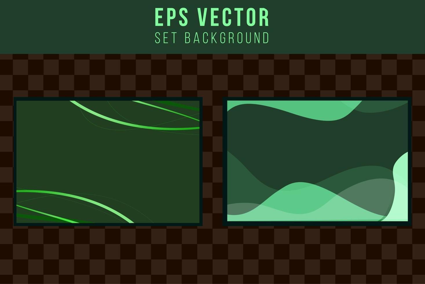 Set grüner Hintergrund abstrakter dunkler leuchtender Hintergrund Bodensammlung vektor