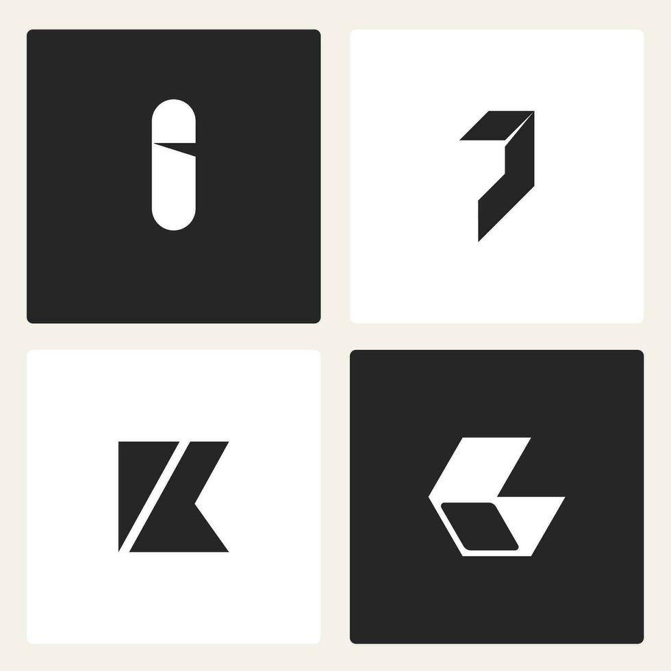 Vektor abstrakt Typografie Brief Logo