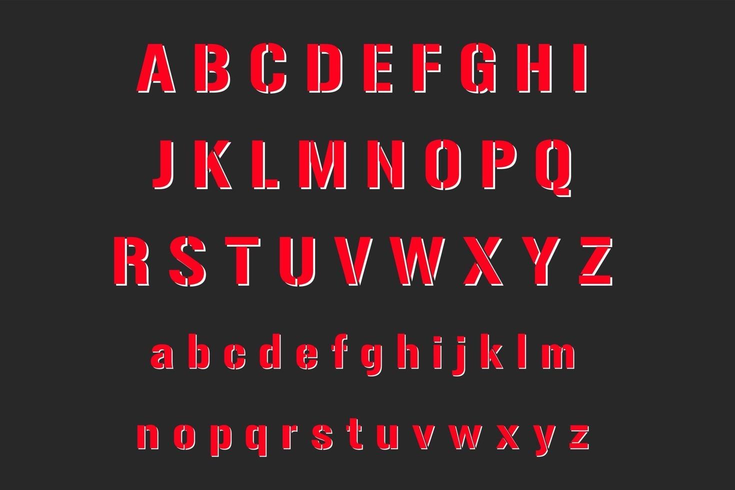 moderne Armee Alphabet Schriftart a bis z vektor