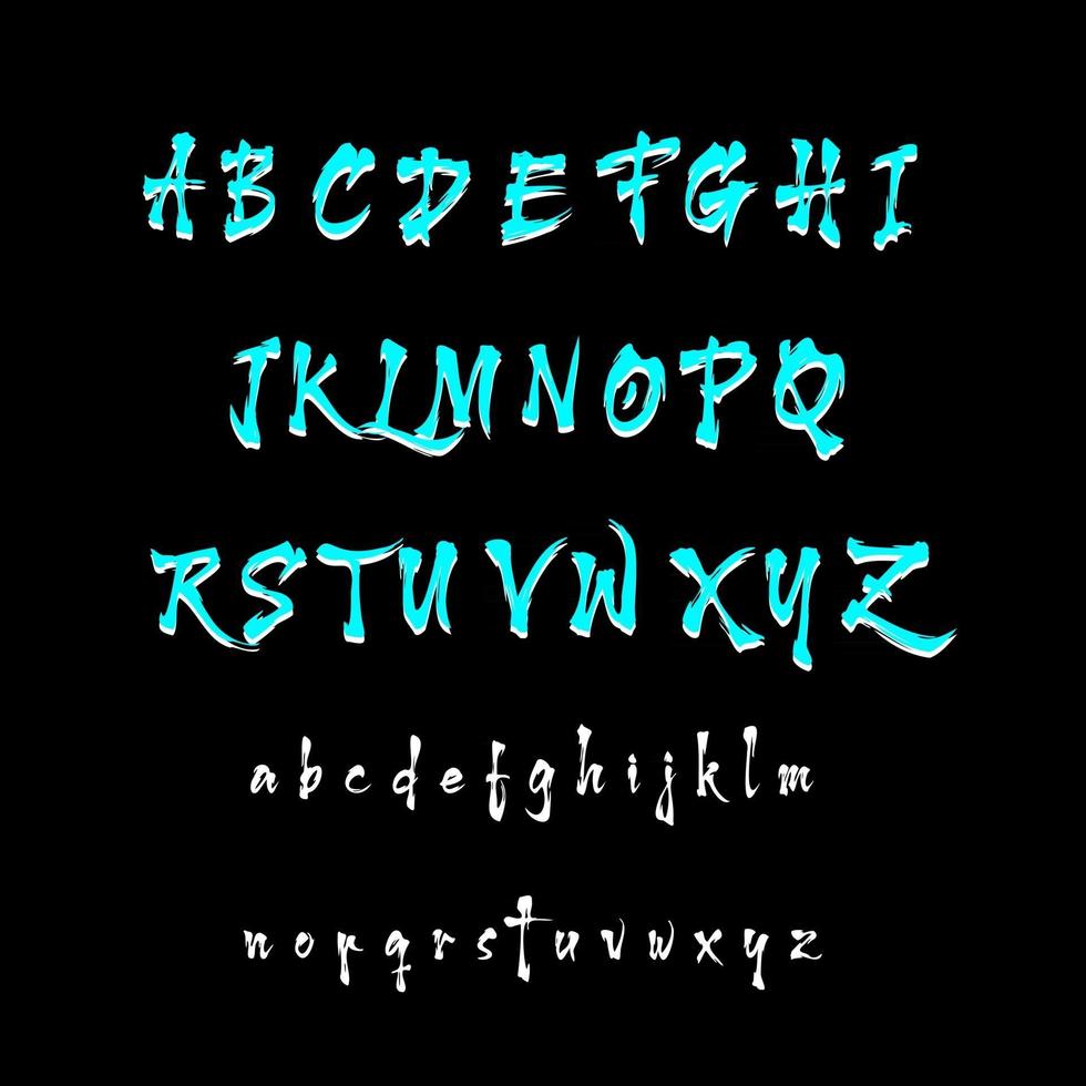 moderna japanska alfabetet teckensnitt a till z vektor