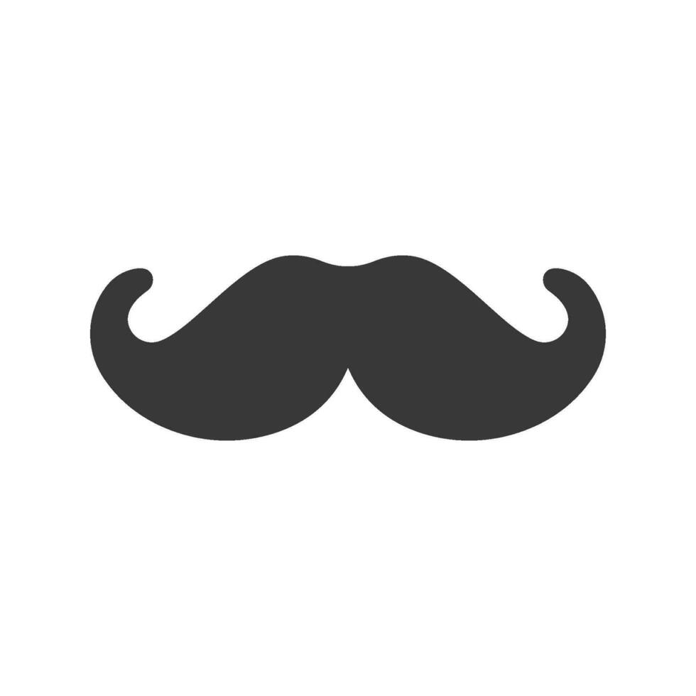 mustasch ikon design vektor mall