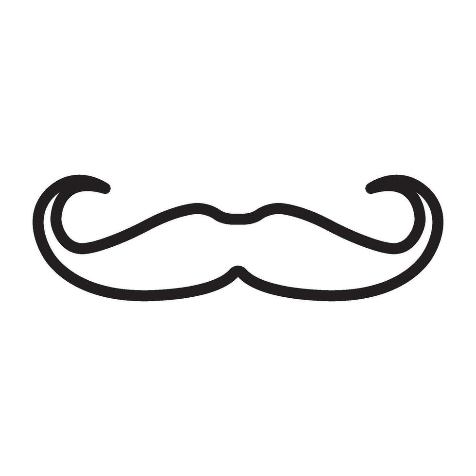 mustasch ikon design vektor mall