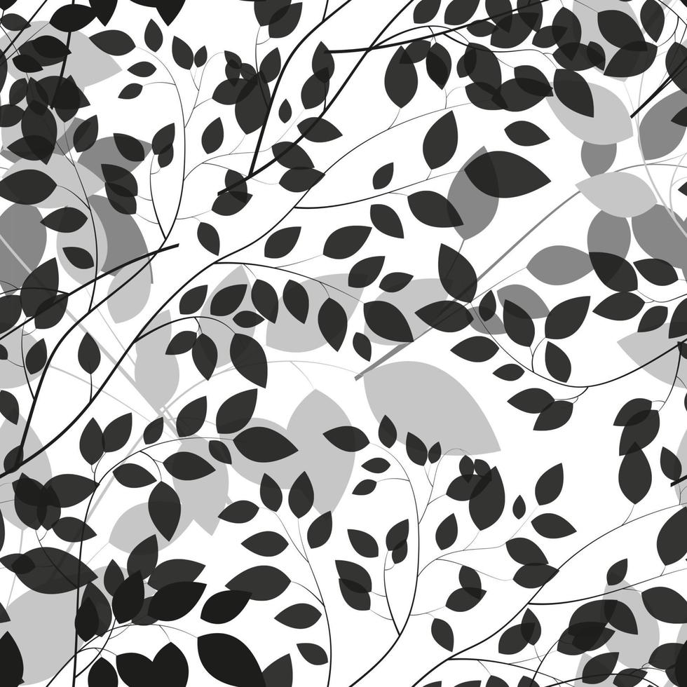 vacker träd silhuett sömlösa mönster bakgrund vektor sjuk