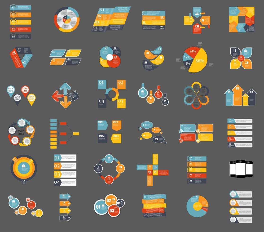 samling av infografiska mallar för affärsvektor illustra vektor