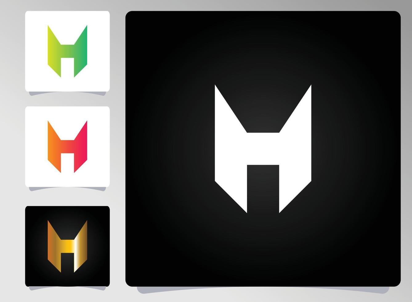 h brev logotyp abstrakt design vektor