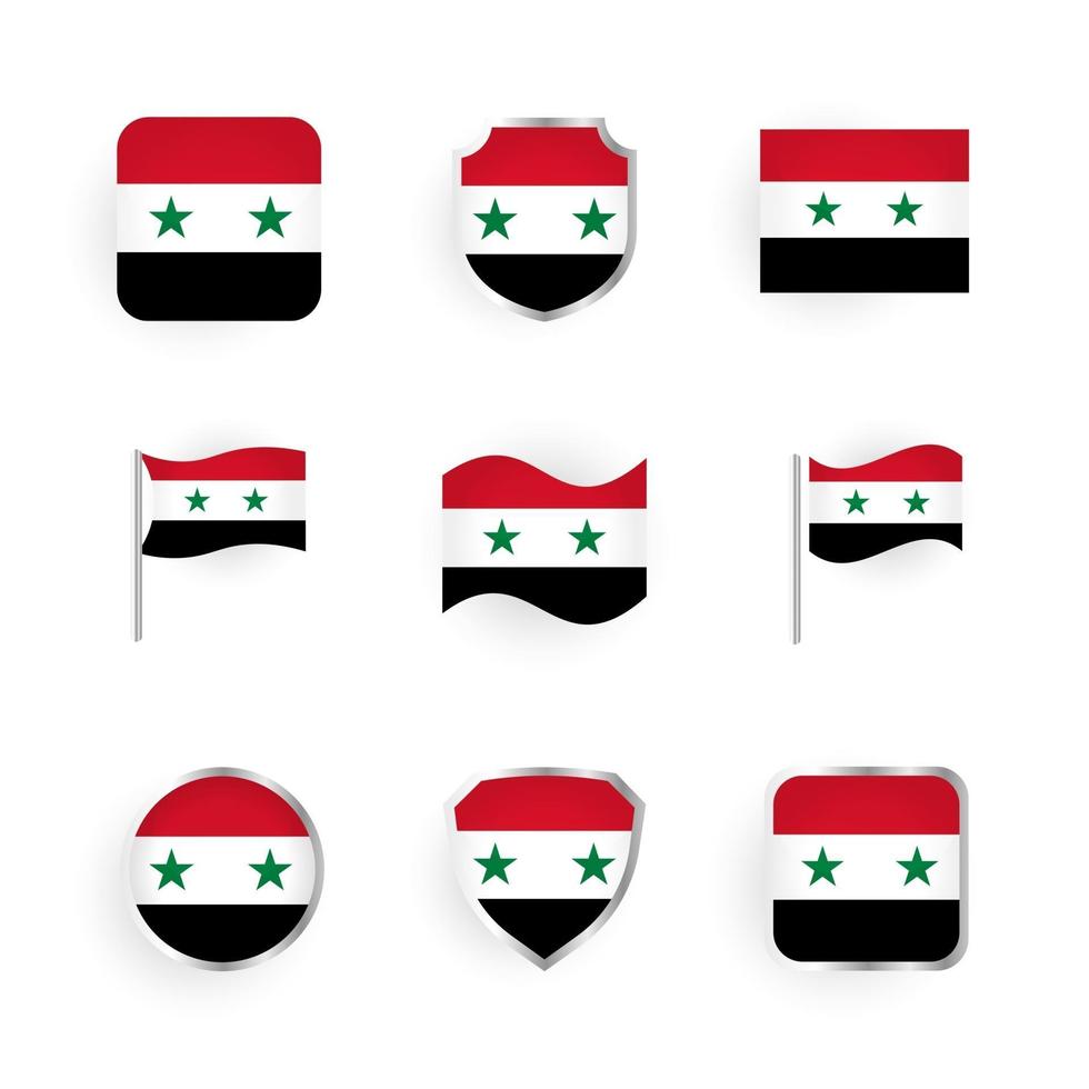 syrien flagge symbole gesetzt vektor