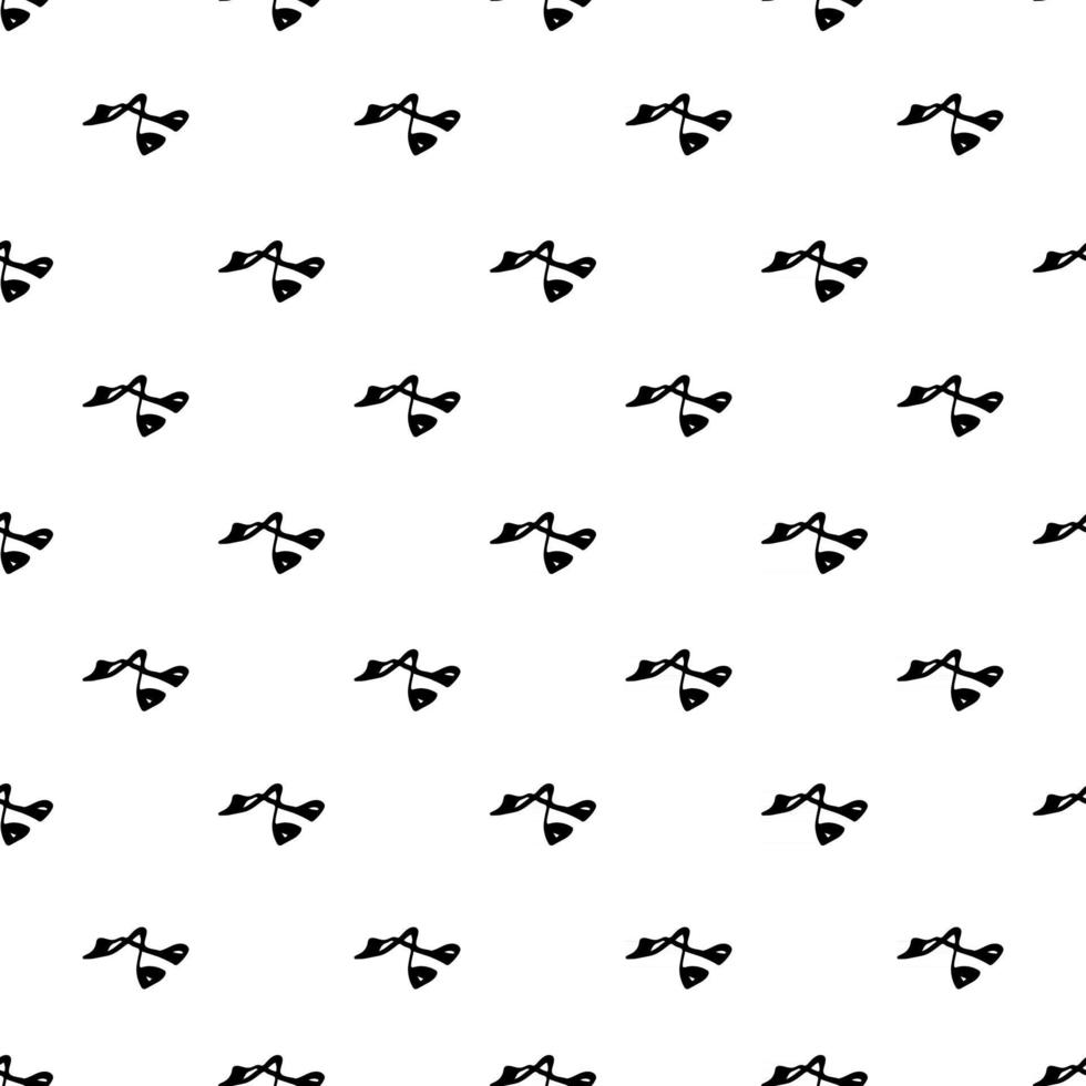 nahtloses Muster mit handgezeichneten Lockenstäben für Wimpern, vektor