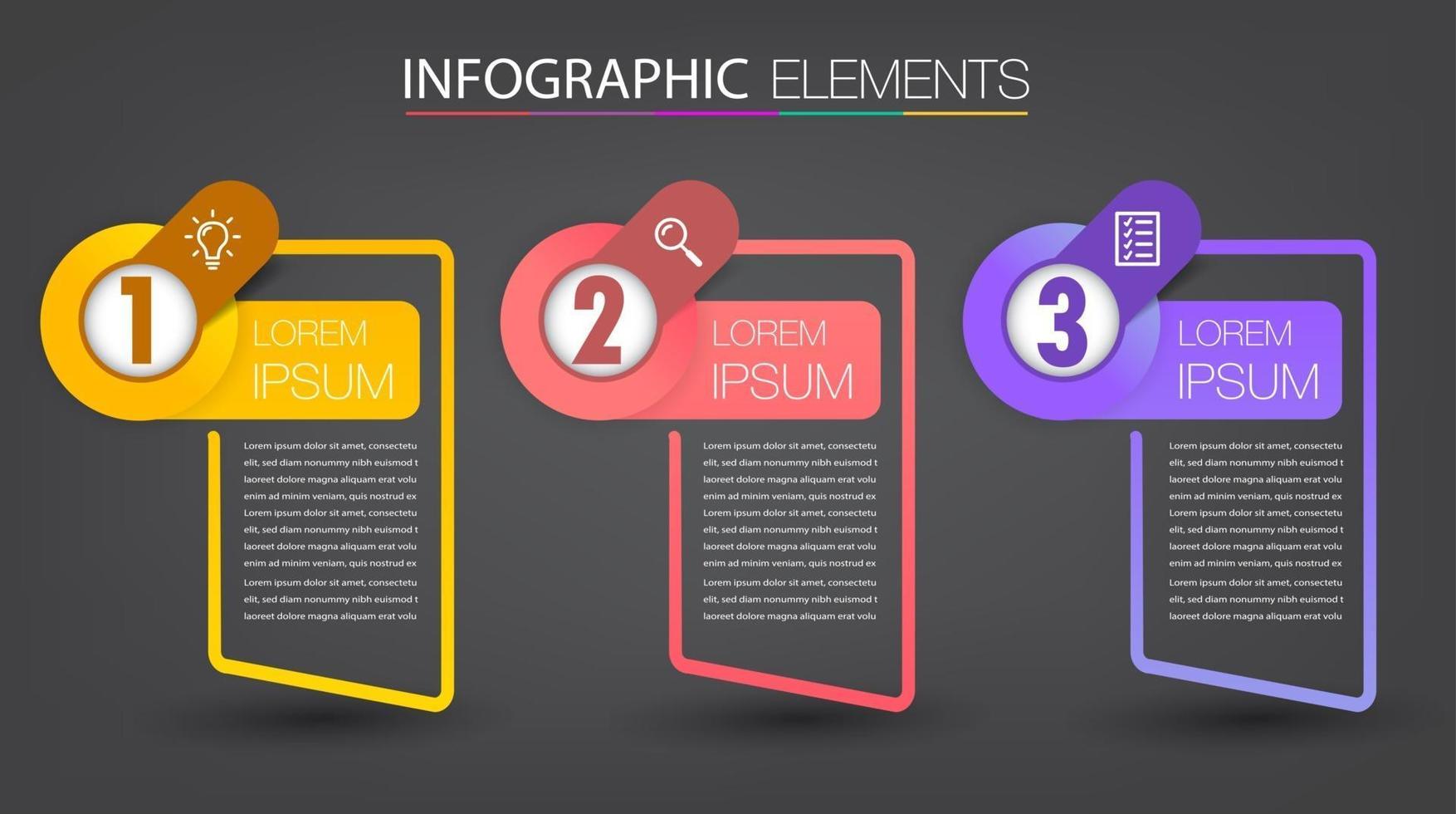 modern textrutmall, bannerinfographics vektor