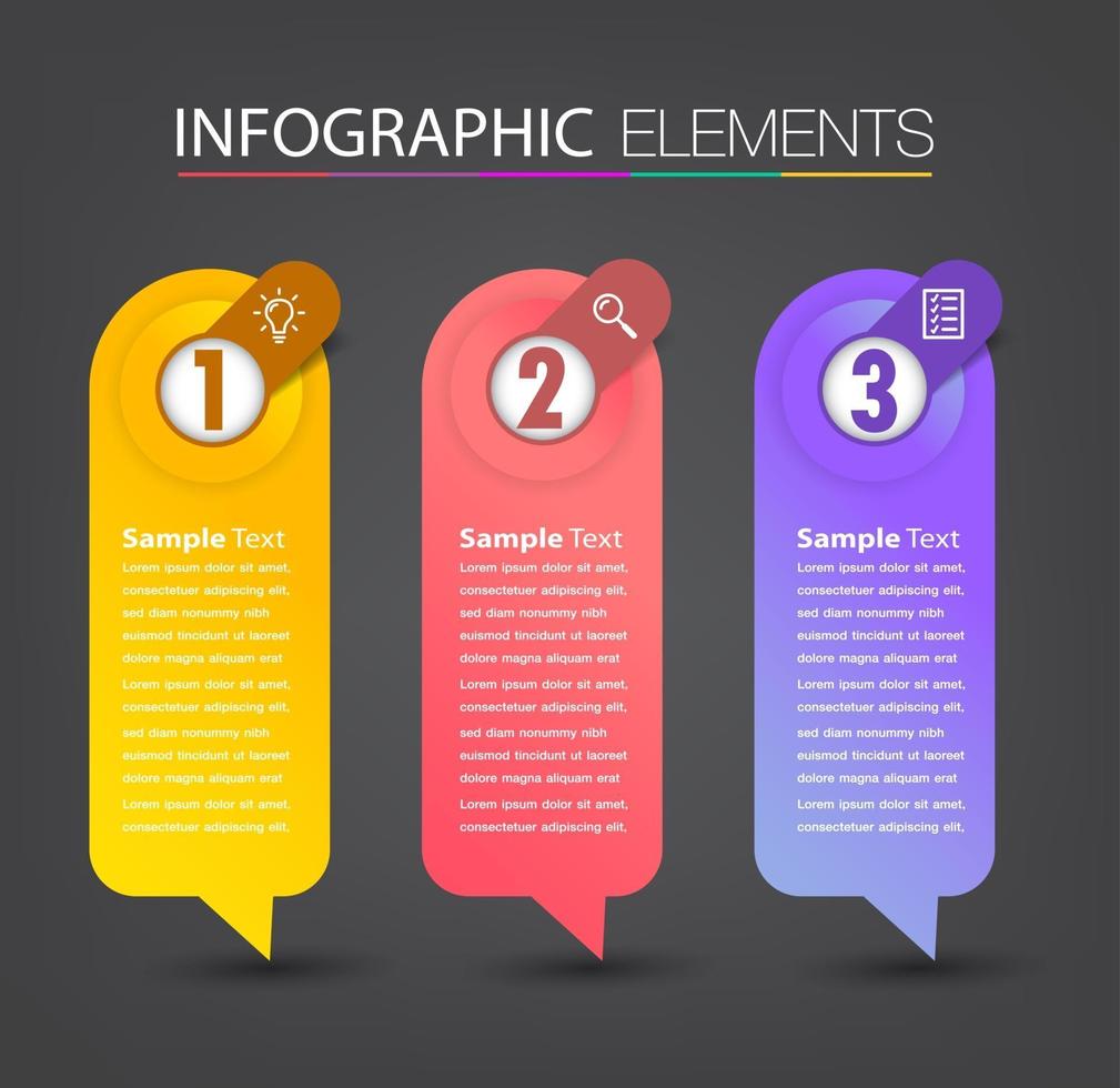 moderne Textfeldvorlage, Banner-Infografiken vektor