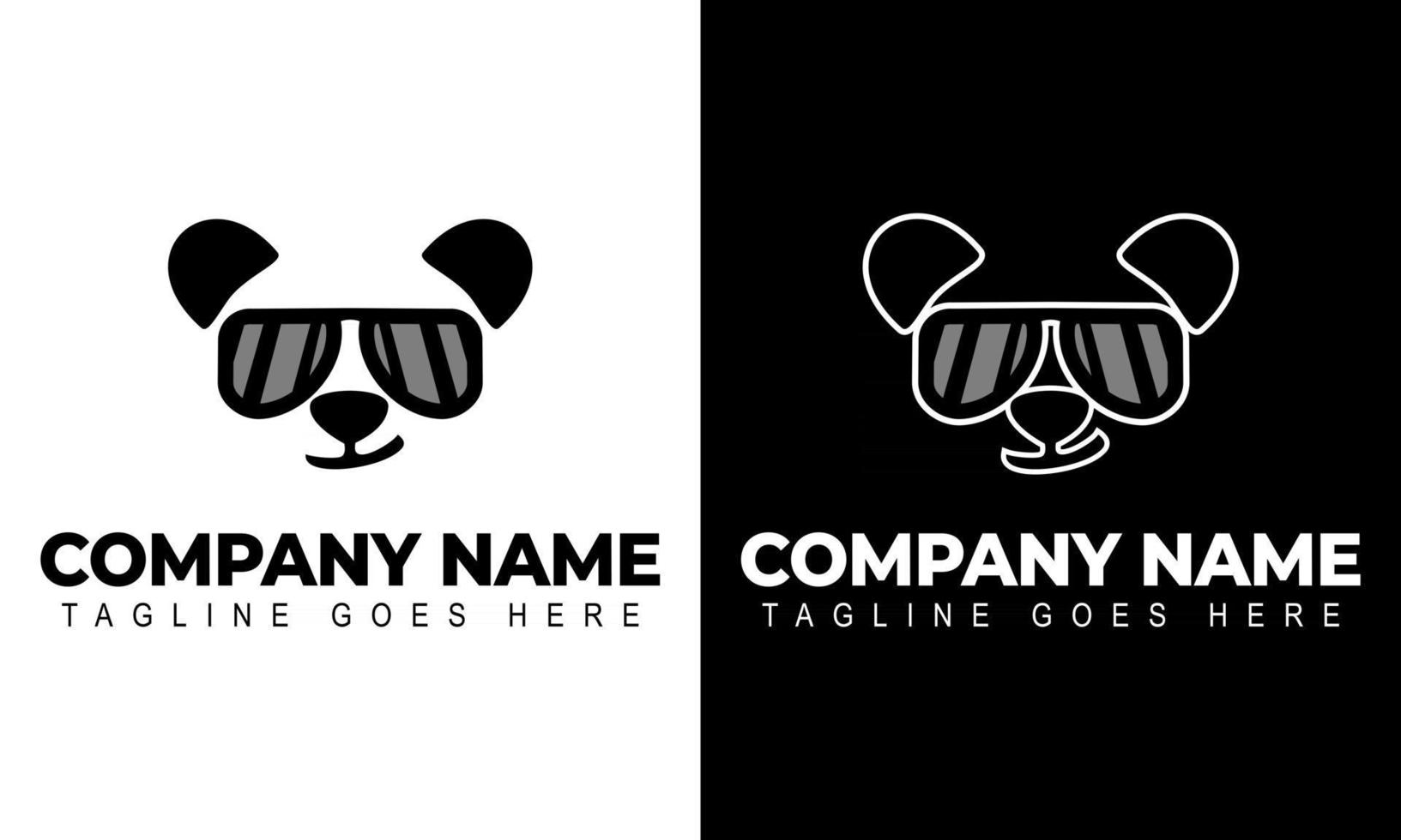 Panda-Kopf-Logo-Design-Vorlage. modernes Design. Panda-Logo. vektor