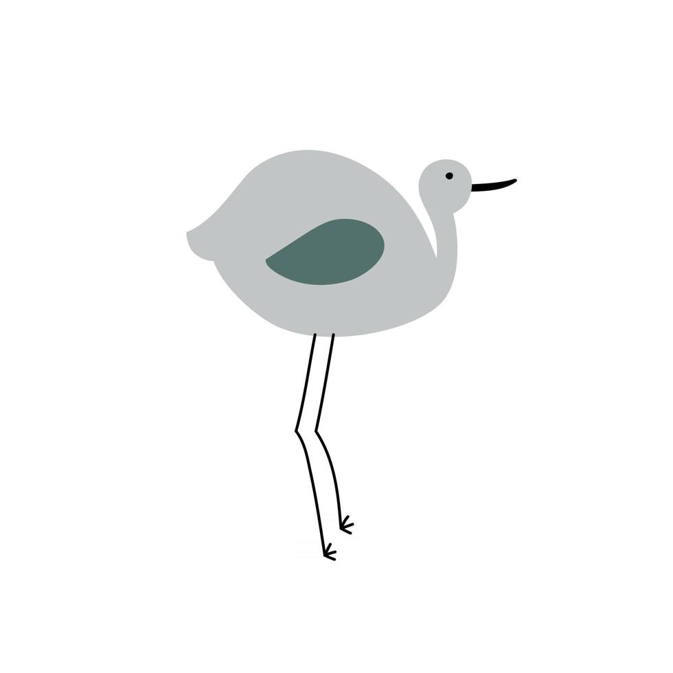 söt vektor doodle fågel. illustration isolerad på en vit bakgrund