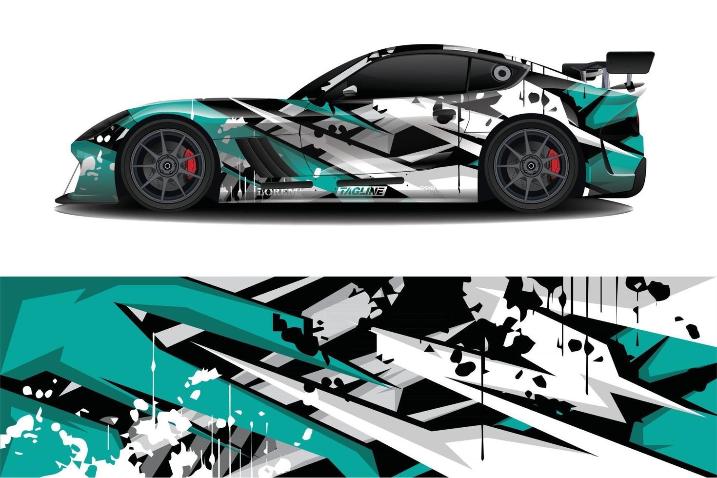 sport bil dekal wrap design vektor