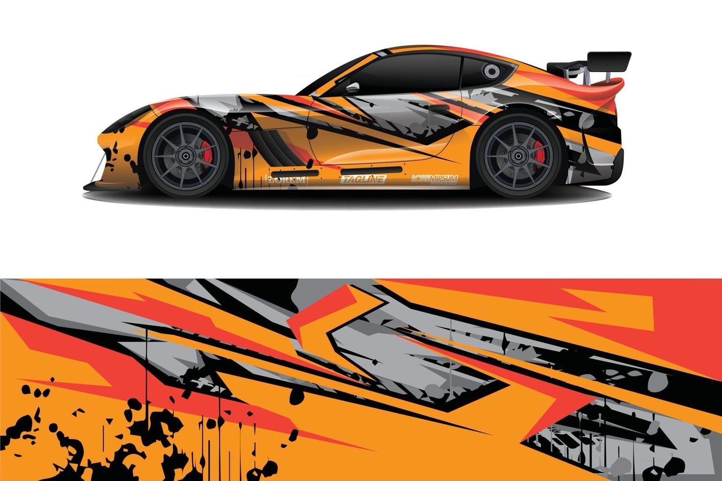 sport bil dekal wrap design vektor