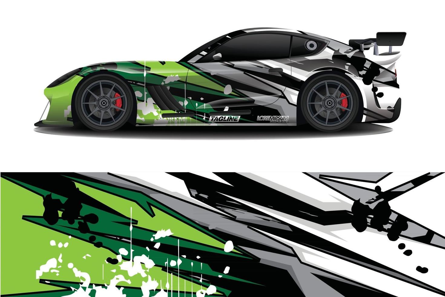 sport bil dekal wrap design vektor