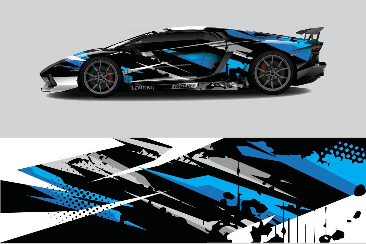 sport bil dekal wrap design vektor