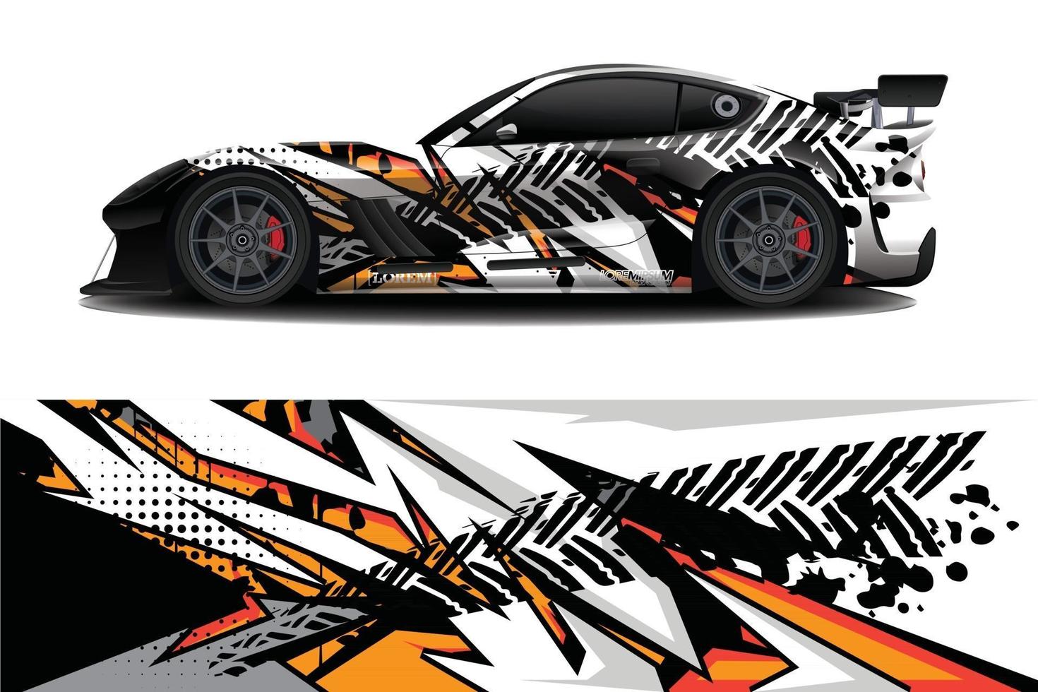 sport bil dekal wrap design vektor