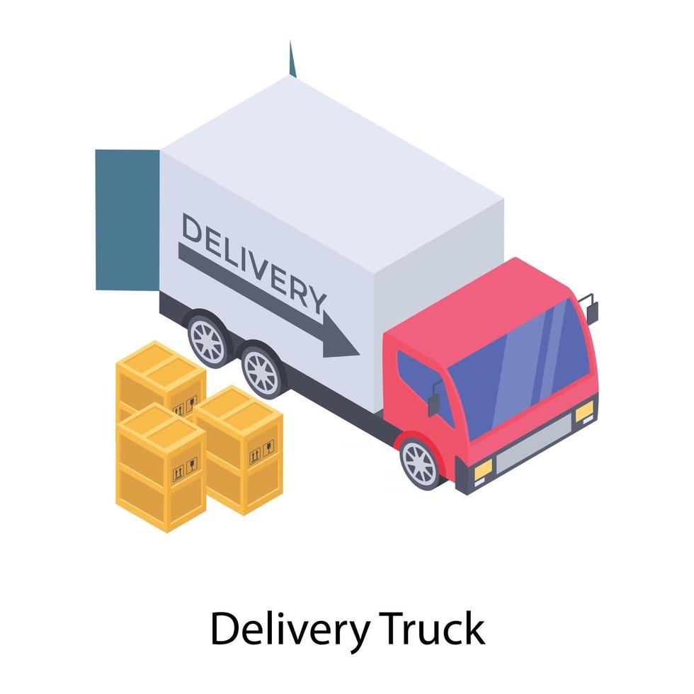 logistik leverans skåpbil vektor