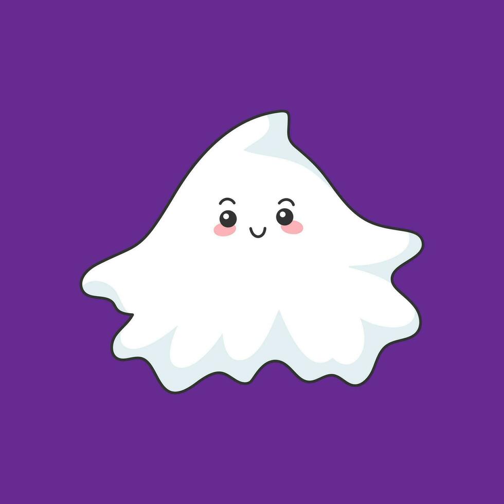 tecknad serie söt halloween spöke karaktär, Spöke vektor