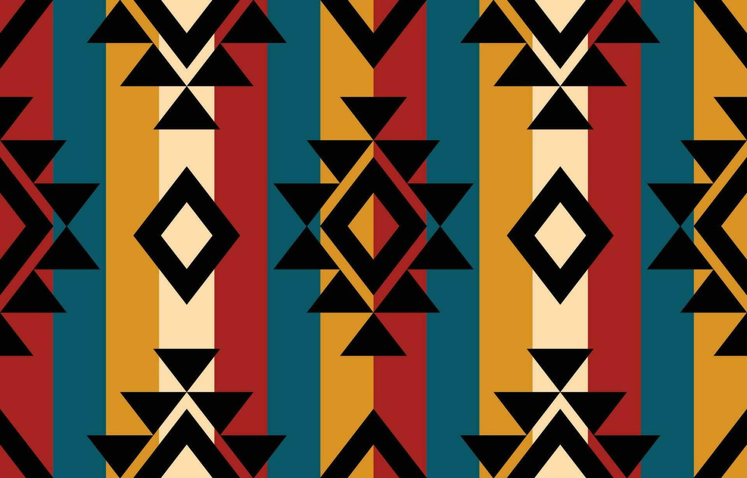 ethnisch abstrakt Ikat Kunst. aztekisch Ornament drucken. geometrisch ethnisch Muster nahtlos Farbe orientalisch. Design zum Hintergrund ,Vorhang, Teppich, Hintergrund, Kleidung, Verpackung, Batik, Vektor Illustration.