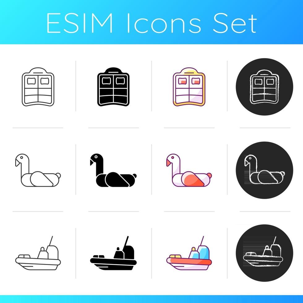 Sommerferien Icons Set vektor