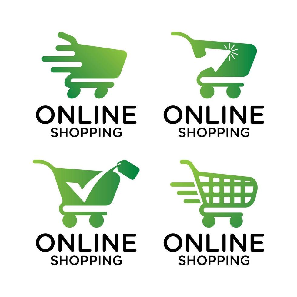 vagn detaljhandel online logotyp vektor mall